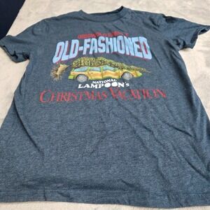 Griswold Family Old Fashioned Christmas Vacation Mens‎ Blue T Shirt Size Medium
